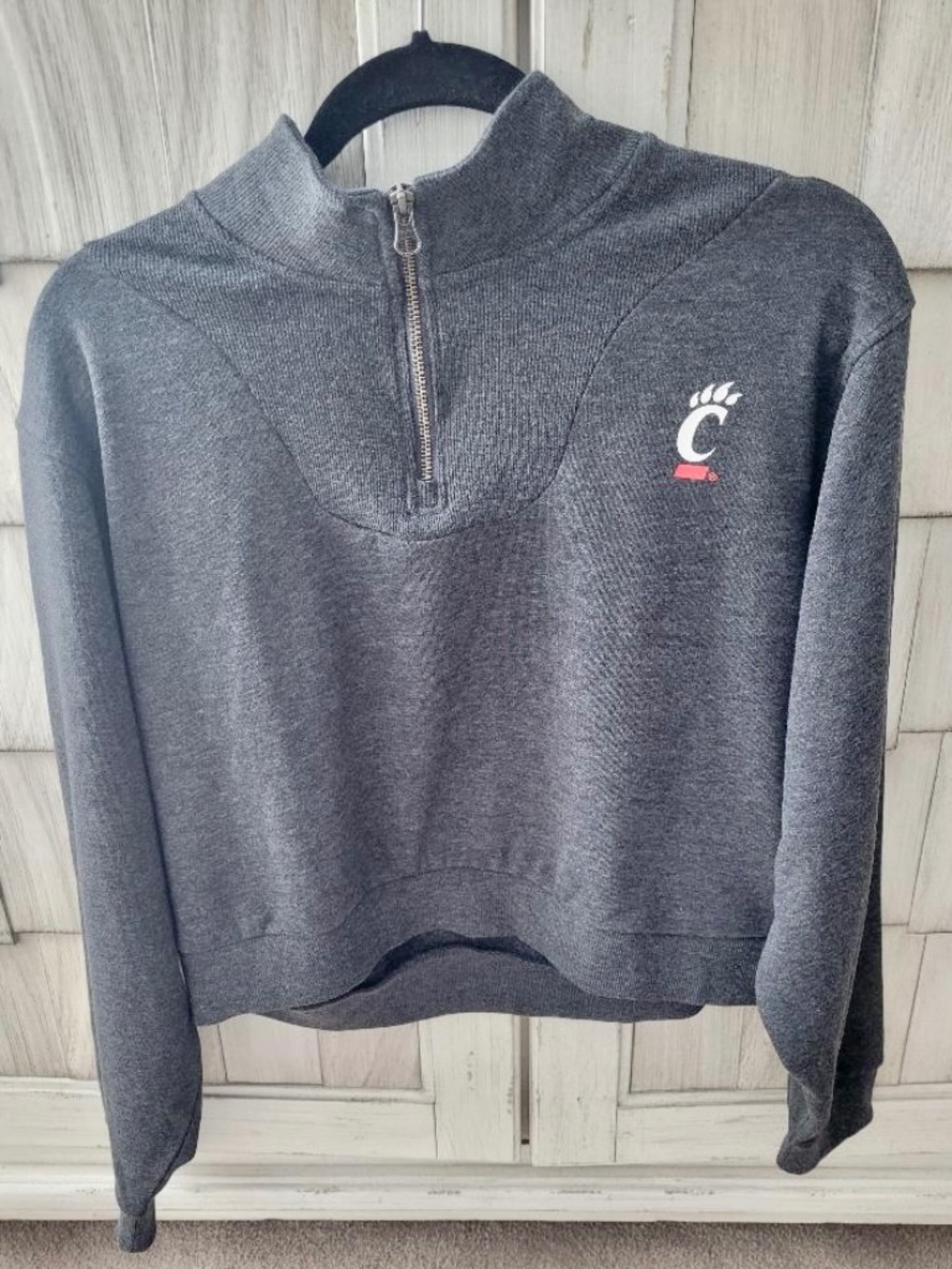 RIVALRY THREADS 91 CINCINNATI BEARCATS Sweatshirt Size Large 1/4 Zip Mock Neck
